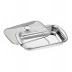 Assadeira 43cm 4 Litros Cosmos Retangular Aço Inox Tramontina Com Tampa Vidro